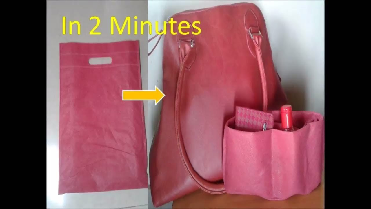Best ideas about DIY Purse Organizer No Sew
. Save or Pin DIY handbag purse organizer using carry bag no sew in 2 Now.