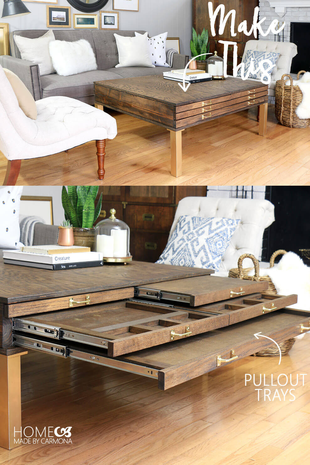 Best ideas about DIY Puzzle Table
. Save or Pin DIY Coffee Table With Pullouts Home Made By Carmona Now.