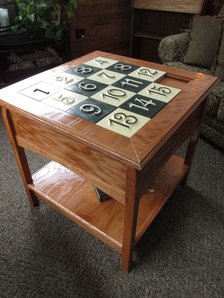 Best ideas about DIY Puzzle Table
. Save or Pin Sliding Puzzle Secret partment Table Now.