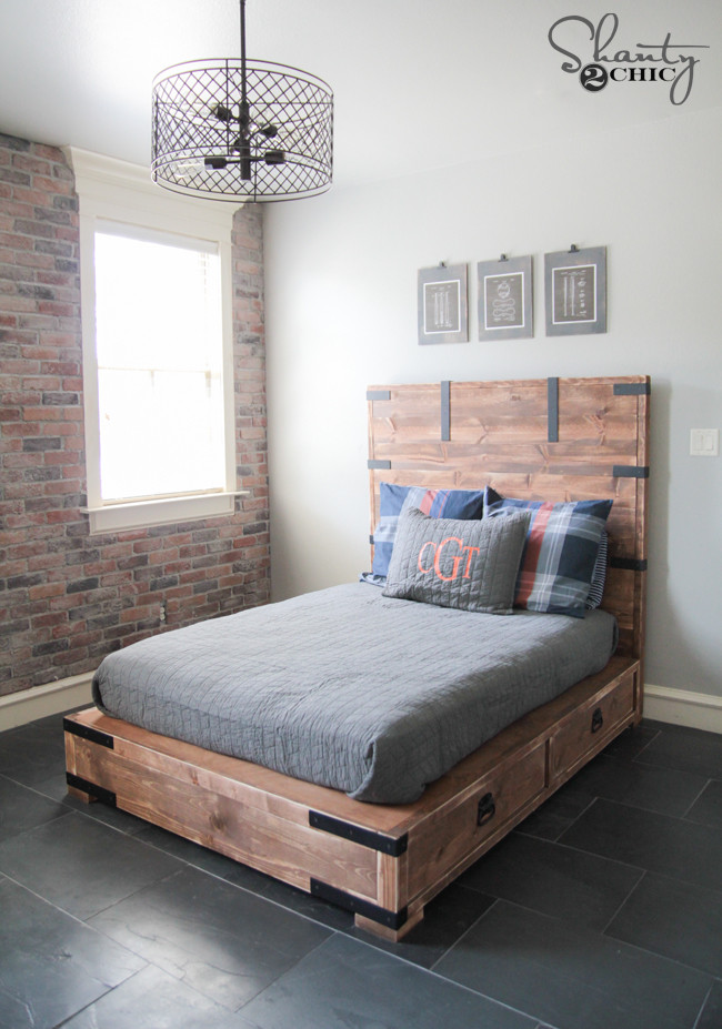 Best ideas about DIY Queen Bed
. Save or Pin DIY Full or Queen Size Storage Bed Shanty 2 Chic Now.