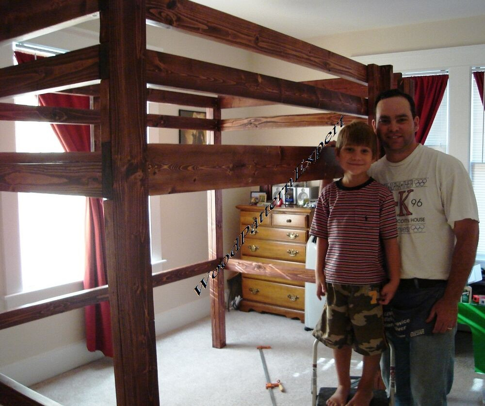 Best ideas about DIY Queen Loft Bed
. Save or Pin LOFT BUNK BED Paper Patterns BUILD KING QUEEN FULL AND Now.