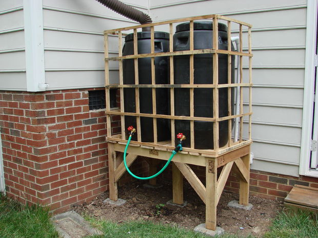 Best ideas about DIY Rain Barrel Stand
. Save or Pin Recycled Pallet Rain Barrel Stand Now.