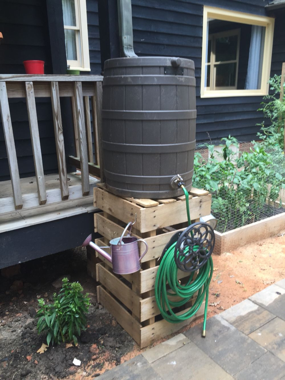 Best ideas about DIY Rain Barrel Stand
. Save or Pin Rain barrel stand out of recycled pallets Now.
