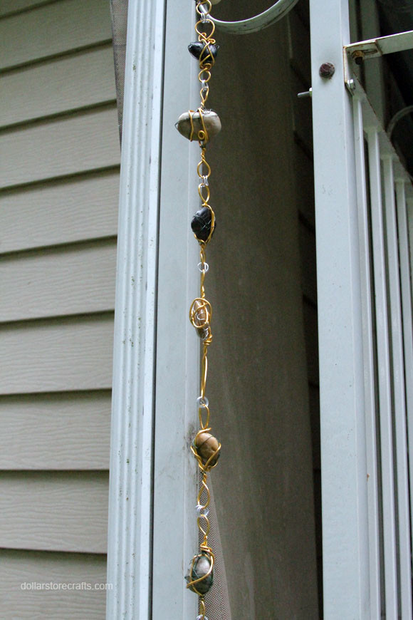Best ideas about DIY Rain Chain
. Save or Pin Tutorial Rain Chain from Wire Wrapped Rock Dollar Store Now.