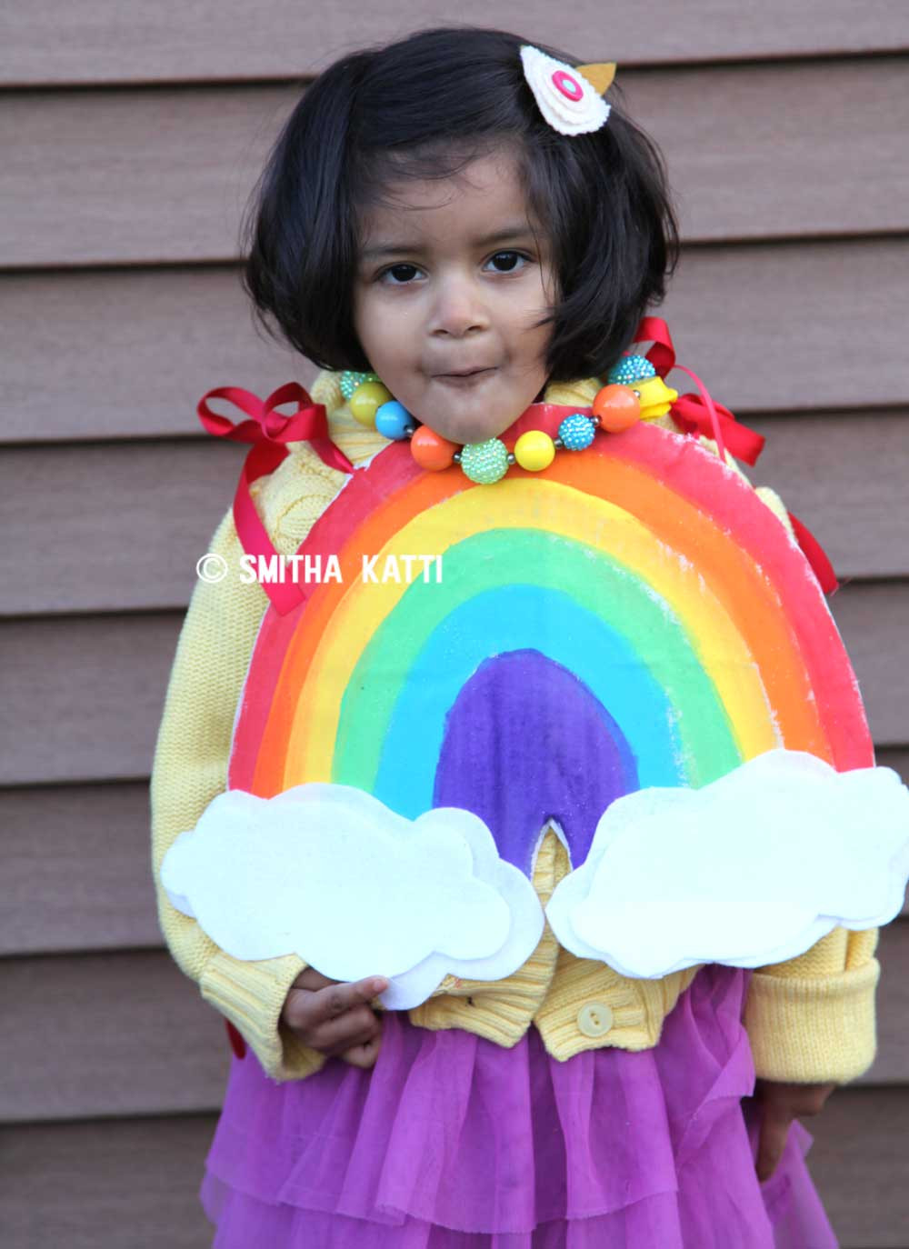Best ideas about DIY Rainbow Costume
. Save or Pin How to make a Rainbow costume No sew Video Smitha Katti Now.