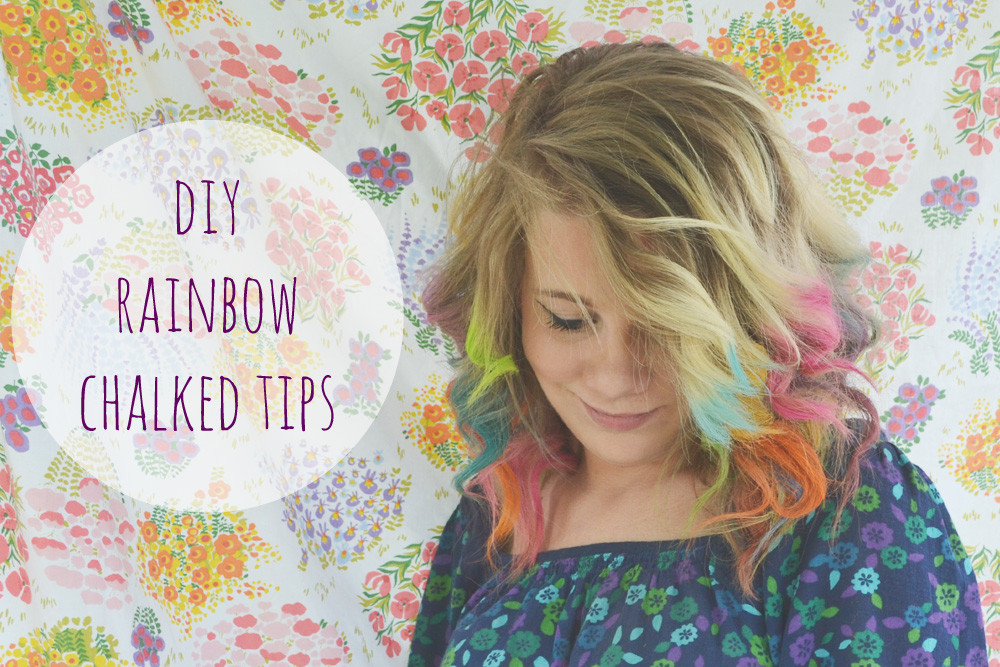Best ideas about DIY Rainbow Hair
. Save or Pin Run 2 the Wild DIY RAINBOW HAIR CHALKED TIPS Now.