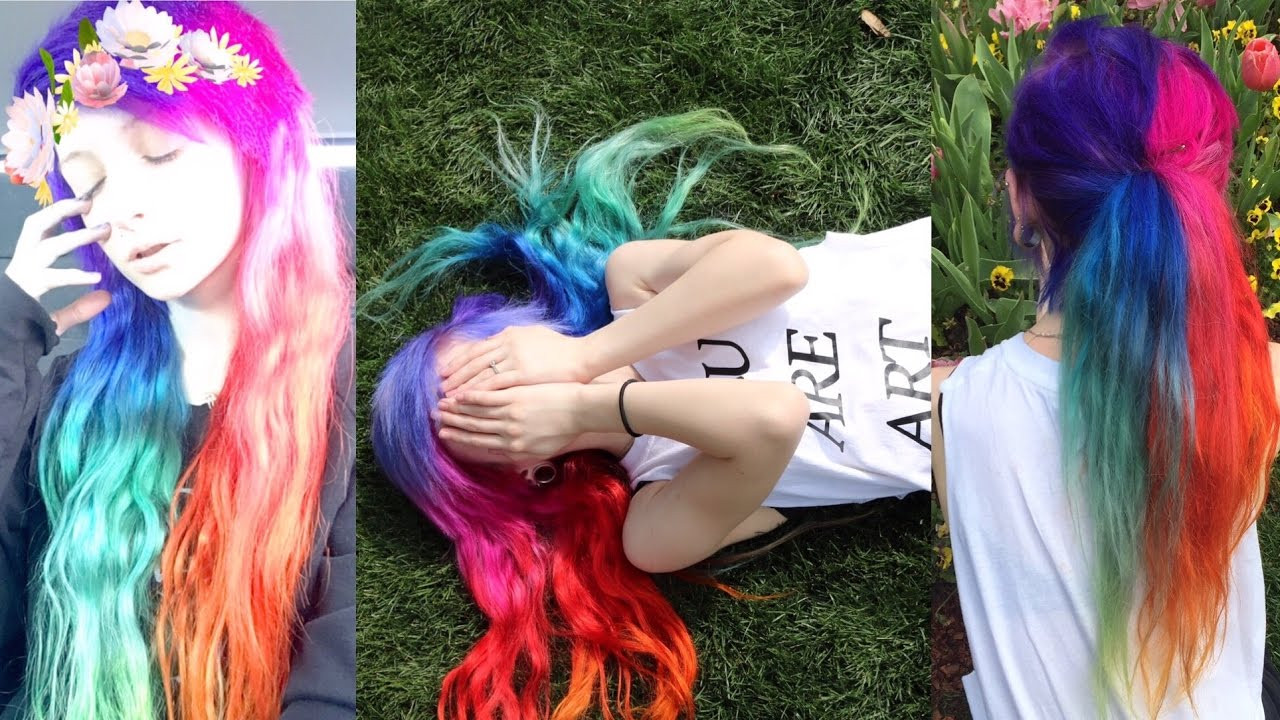 Best ideas about DIY Rainbow Hair
. Save or Pin DIY Rainbow Ombre Hair Tutorial Now.
