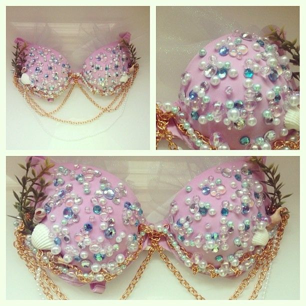 Best ideas about DIY Rave Bras
. Save or Pin DIY Mermaid Inspired Rave Bra • Embellished with Pearls Now.