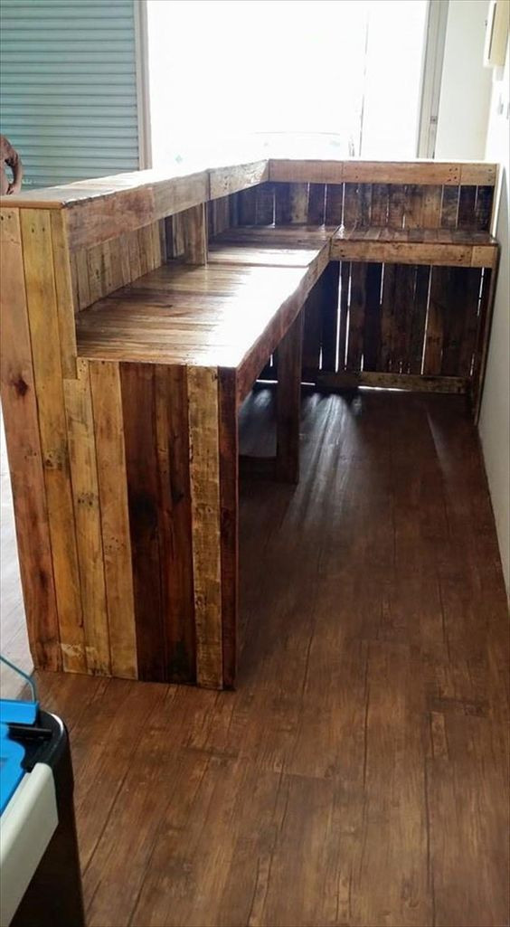 Best ideas about DIY Reception Desk
. Save or Pin Pallet Shop Counter Reception Desk Now.