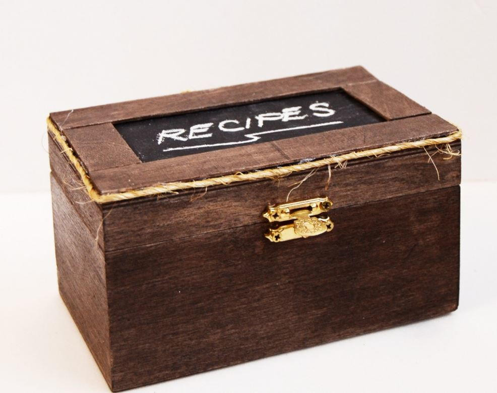 Best ideas about DIY Recipe Box
. Save or Pin Rustic Chalkboard DIY Recipe Box Now.