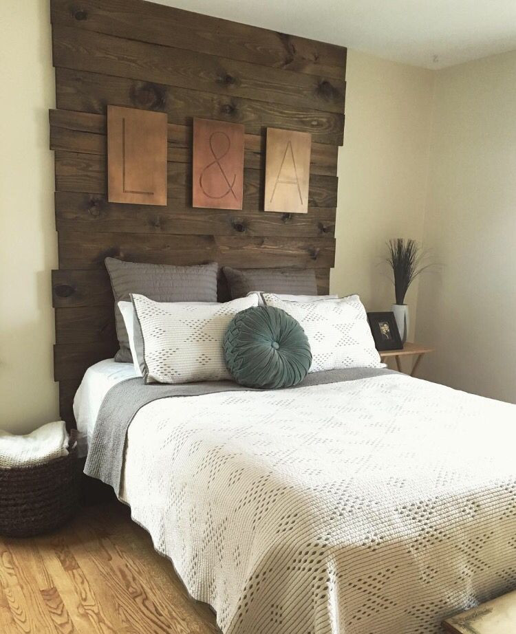 Best ideas about DIY Reclaimed Wood Headboard
. Save or Pin DIY floor to ceiling wood headboard Purchased plywood Now.