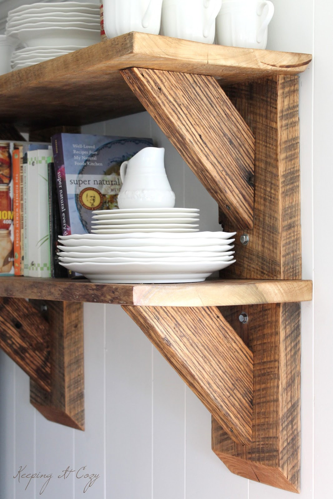 Best ideas about DIY Reclaimed Wood Shelf
. Save or Pin Keeping It Cozy Reclaimed Wood Kitchen Shelves Now.