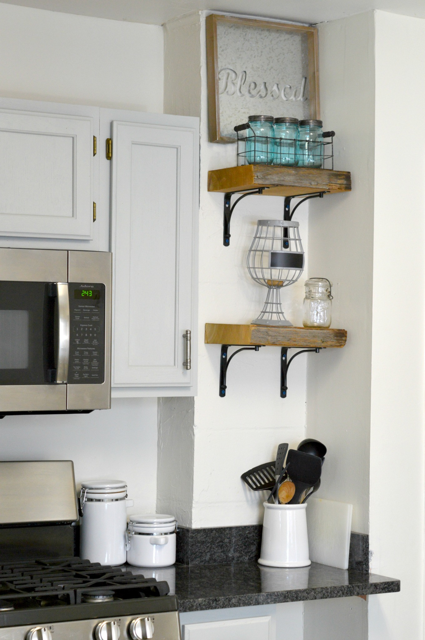 Best ideas about DIY Reclaimed Wood Shelves
. Save or Pin DIY Reclaimed Wood Kitchen Shelves H2OBungalow Now.