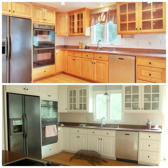 Best ideas about DIY Refinish Kitchen Cabinet
. Save or Pin Awesome before and after DIY kitchen cabinet makeover Now.