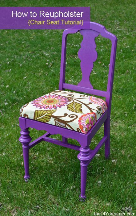 Best ideas about DIY Reupholster Chair
. Save or Pin How to Reupholster a Chair Seat The D I Y Dreamer Now.