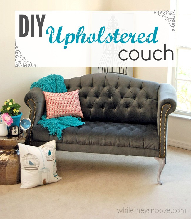 Best ideas about DIY Reupholster Couch
. Save or Pin While They Snooze How to Reupholster a Tufted Couch Now.