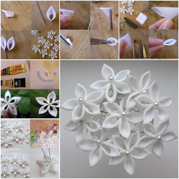 Best ideas about DIY Ribbon Flower
. Save or Pin Cool Creativity — DIY Ribbon Kanzashi Sakura Flower Ball Now.