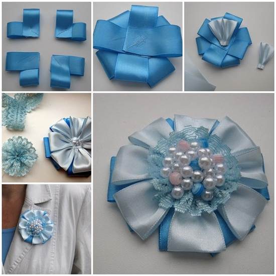 Best ideas about DIY Ribbon Flower
. Save or Pin How to DIY Easy Satin Ribbon Flower Brooch Now.