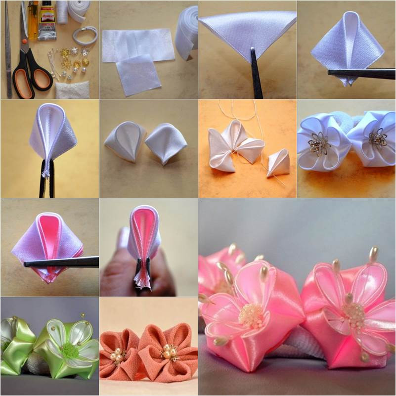 Best ideas about DIY Ribbon Flower
. Save or Pin How to DIY Round Petals Ribbon Flower Now.