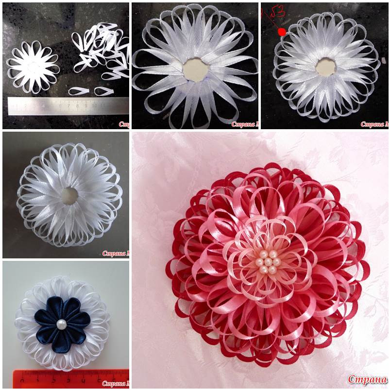 Best ideas about DIY Ribbon Flower
. Save or Pin DIY Beautiful Narrow Satin Ribbon Flower Now.