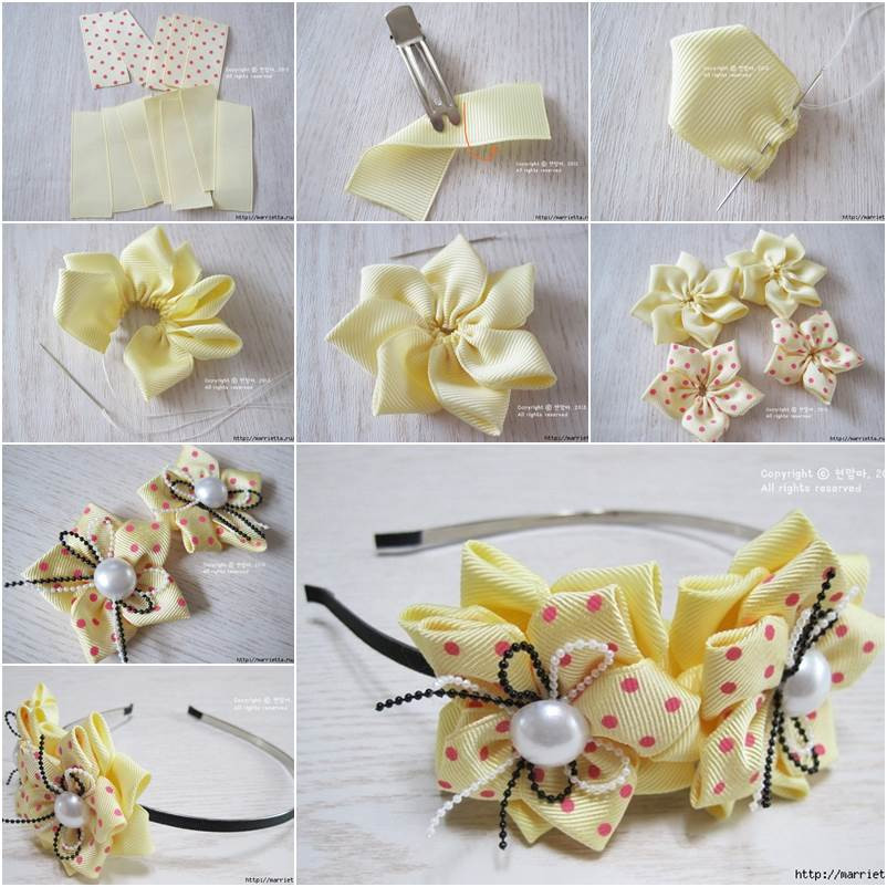 Best ideas about DIY Ribbon Flower
. Save or Pin Wonderful DIY Pretty Ribbon Flower Hairband Now.