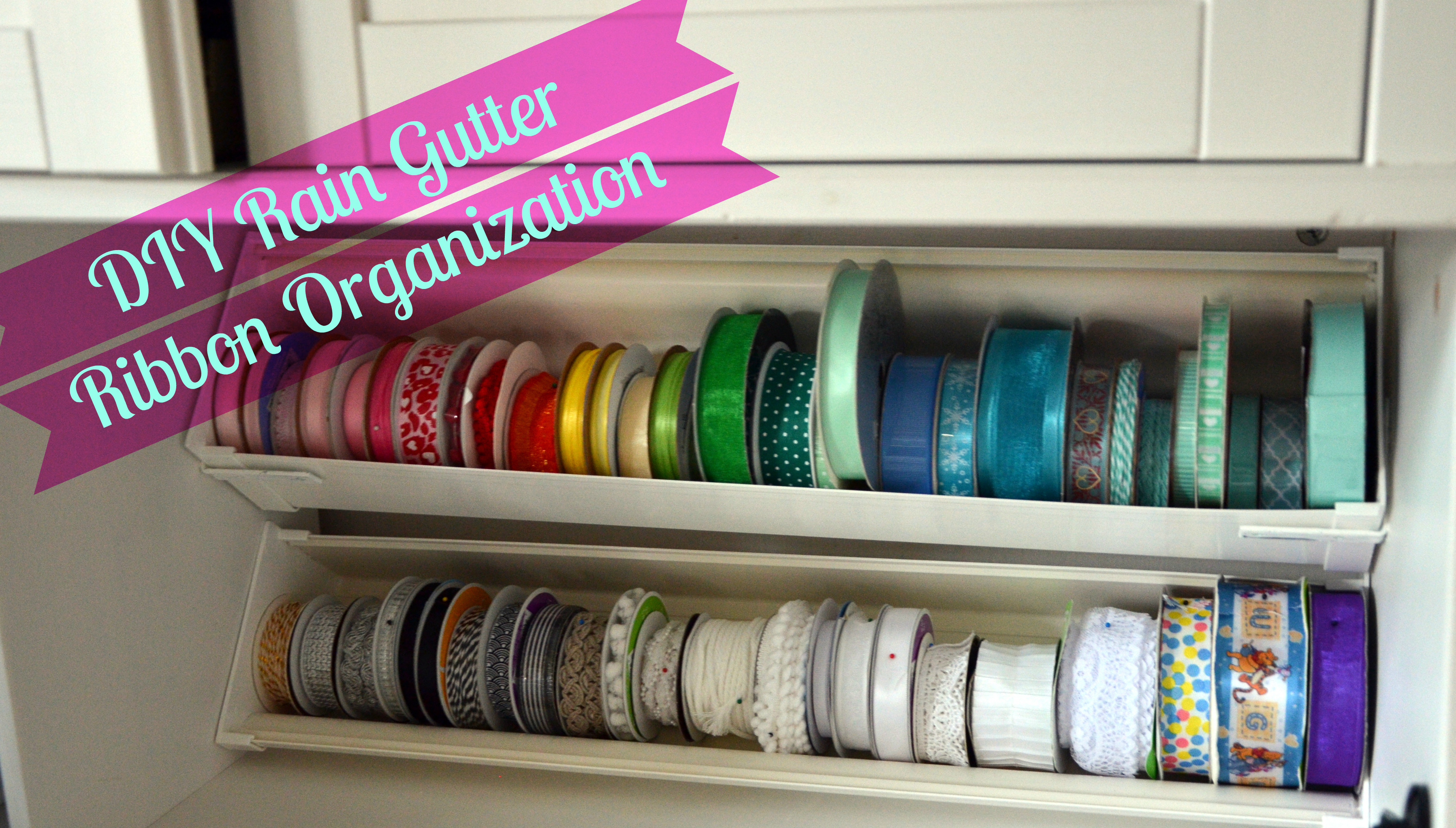 Best ideas about DIY Ribbon Organizer
. Save or Pin DIY Rain Gutter Ribbon Organization Now.