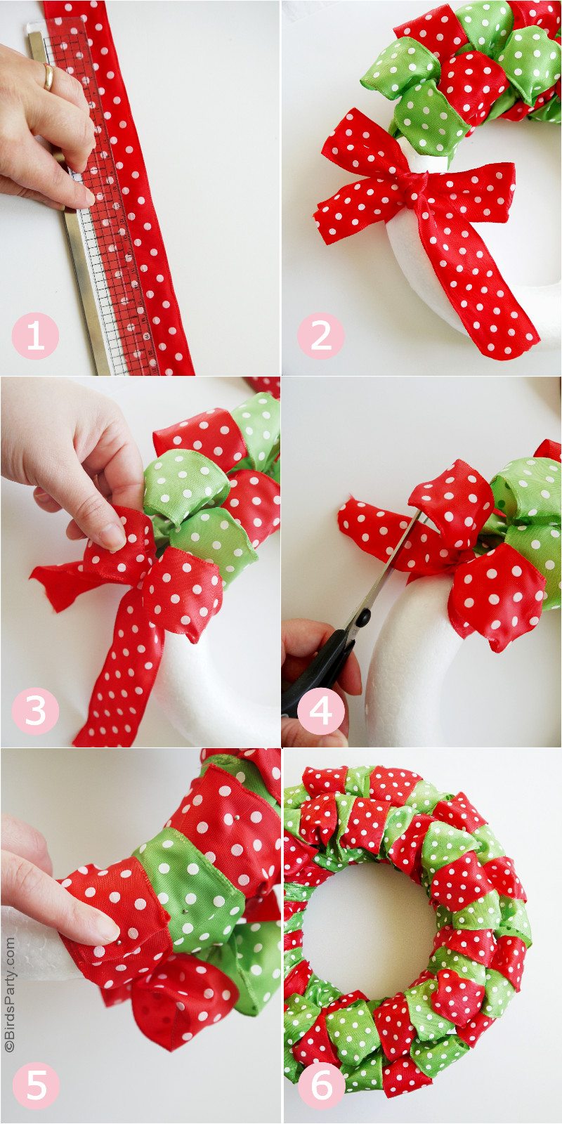 Best ideas about DIY Ribbon Wreaths
. Save or Pin DIY Easy Christmas Ribbon Wreath Party Ideas Now.