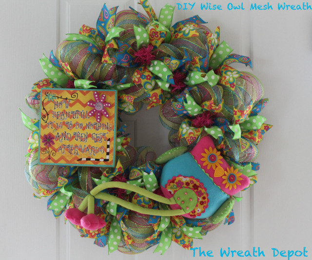 Best ideas about DIY Ribbon Wreaths
. Save or Pin DIY Deco Mesh Ribbon Wreath "Wise Owl" The Wreath Depot Now.