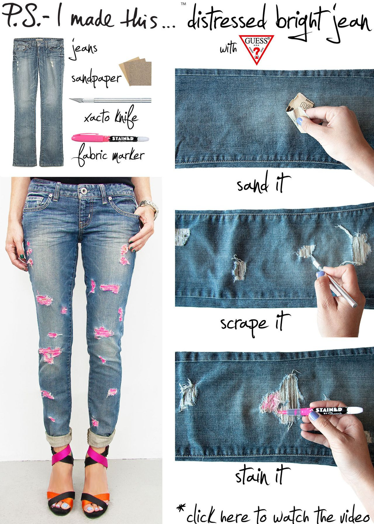 Best ideas about DIY Ripped Jeans
. Save or Pin DIY stained ripped jeans Stuff Now.