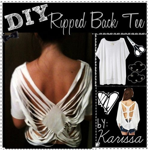 Best ideas about DIY Ripped Shirt
. Save or Pin diy diamond ripped tattered and torn back tshirt turn a Now.