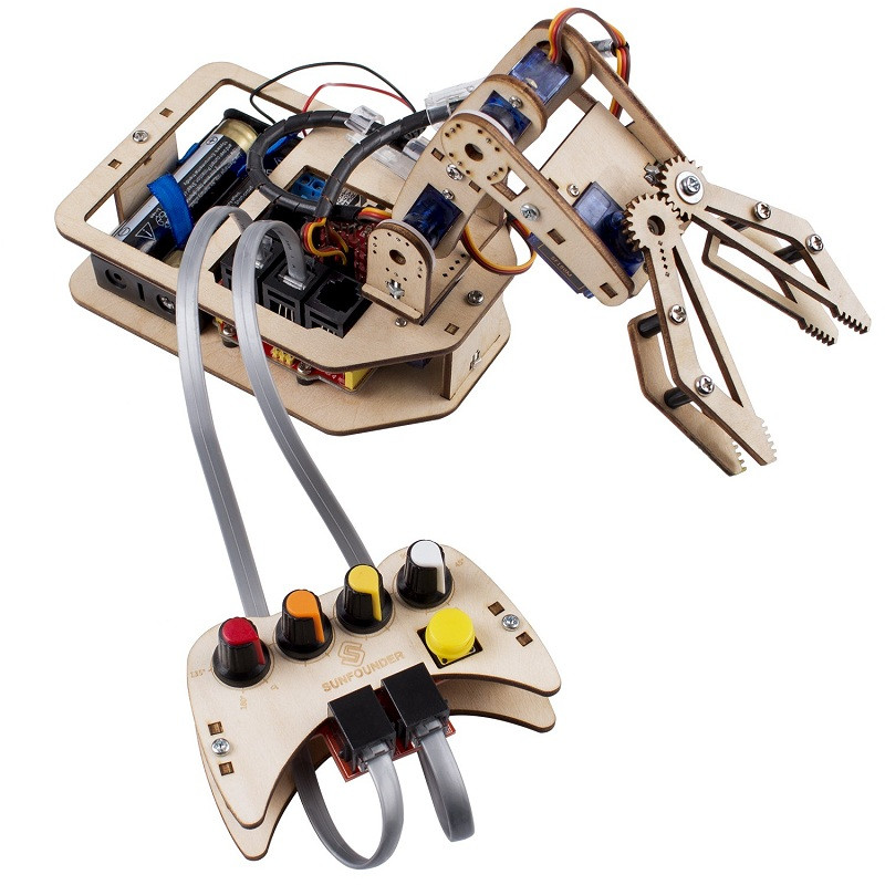 Best ideas about DIY Robotic Arm
. Save or Pin SunFounder Rollarm DIY 4 Axis Wooden Servo Control Robotic Now.