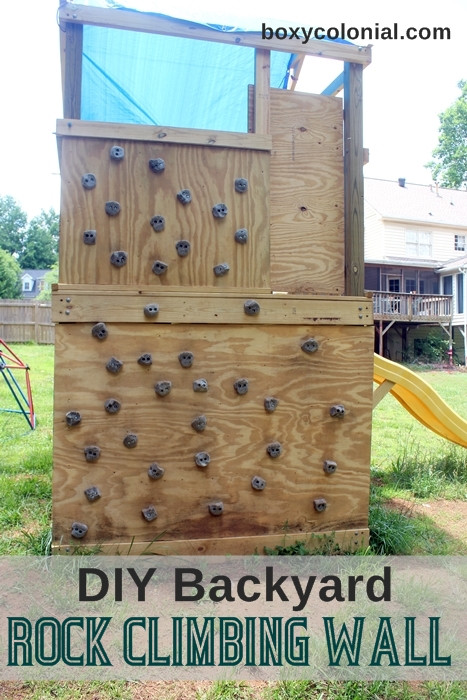 Best ideas about DIY Rock Wall
. Save or Pin DIY Swing Set Part 2 How we made the rock climbing wall Now.