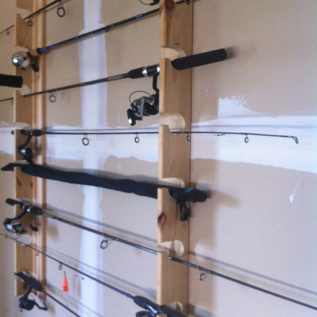 Best ideas about DIY Rod Rack
. Save or Pin DIY fishing rod rack Keeps nice rods off the floor frees Now.