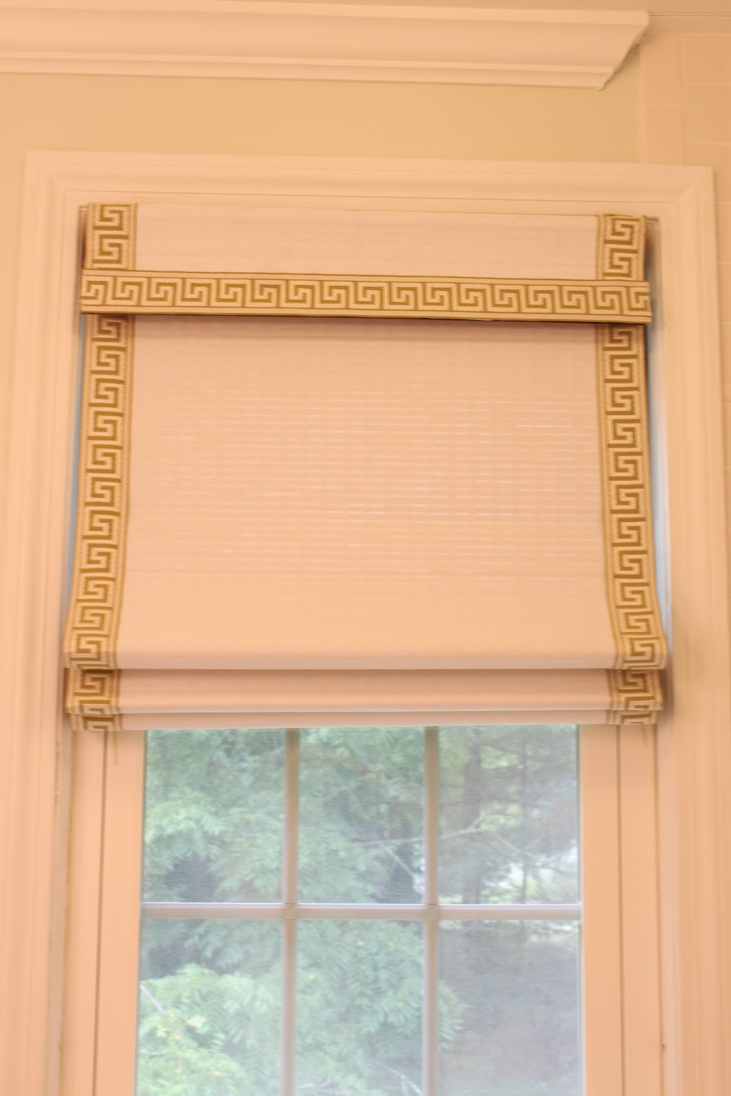 Best ideas about DIY Roman Shades
. Save or Pin Green Street DIY Greek Key Roman Shade Now.