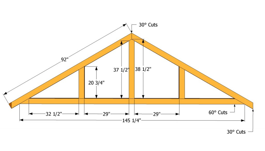 Best ideas about DIY Roof Trusses Plans
. Save or Pin How to build a roof for a 12x16 shed Now.