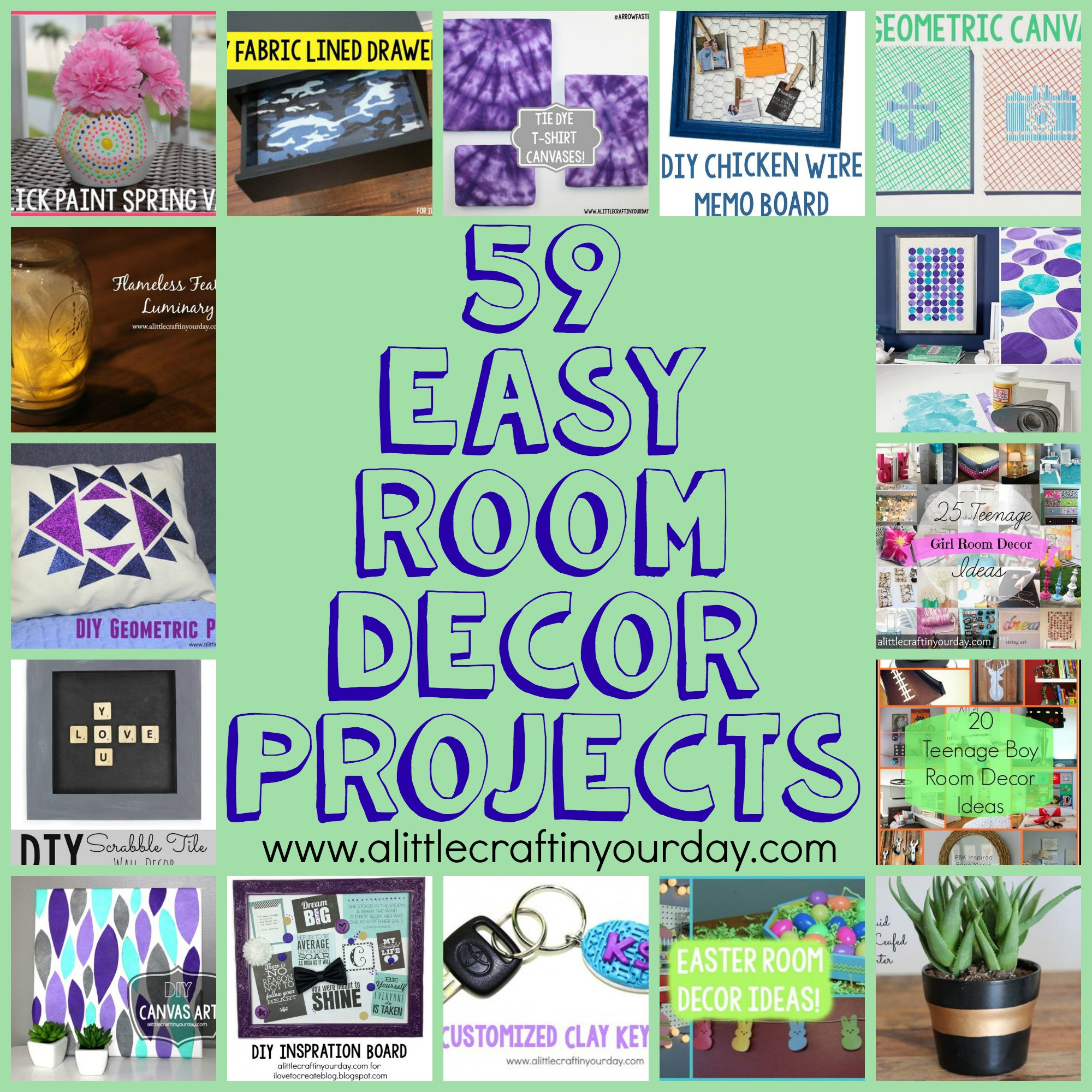 Best ideas about DIY Room Decoration Projects
. Save or Pin 59 Easy DIY Room Decor Projects A Little Craft In Your Day Now.