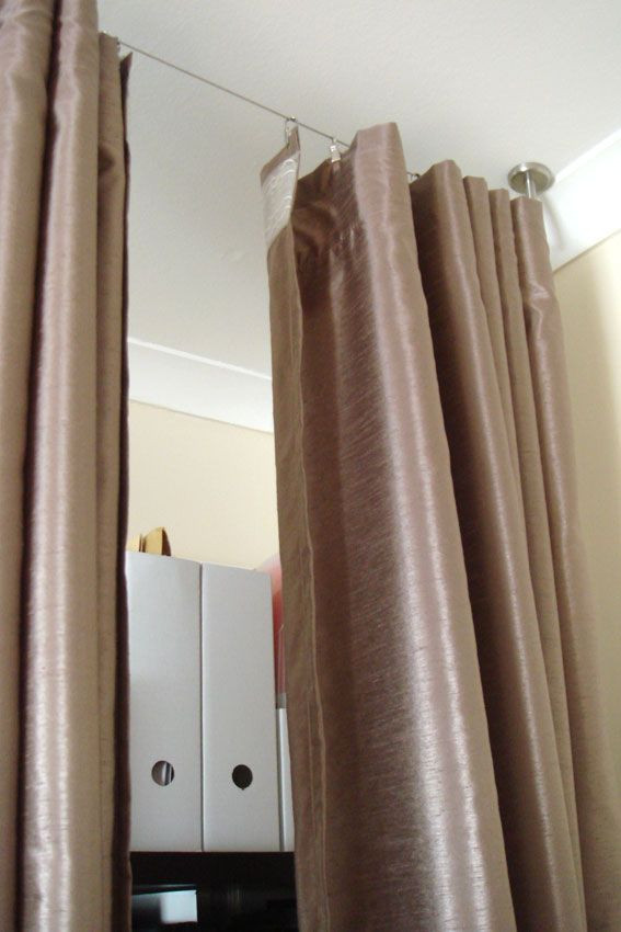 Best ideas about DIY Room Divider Curtain
. Save or Pin cheryl s cozy room divider Making Room For Baby Now.