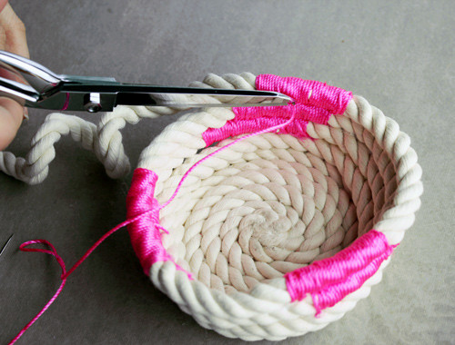Best ideas about DIY Rope Basket
. Save or Pin diy project color block coiled rope basket – Design Sponge Now.