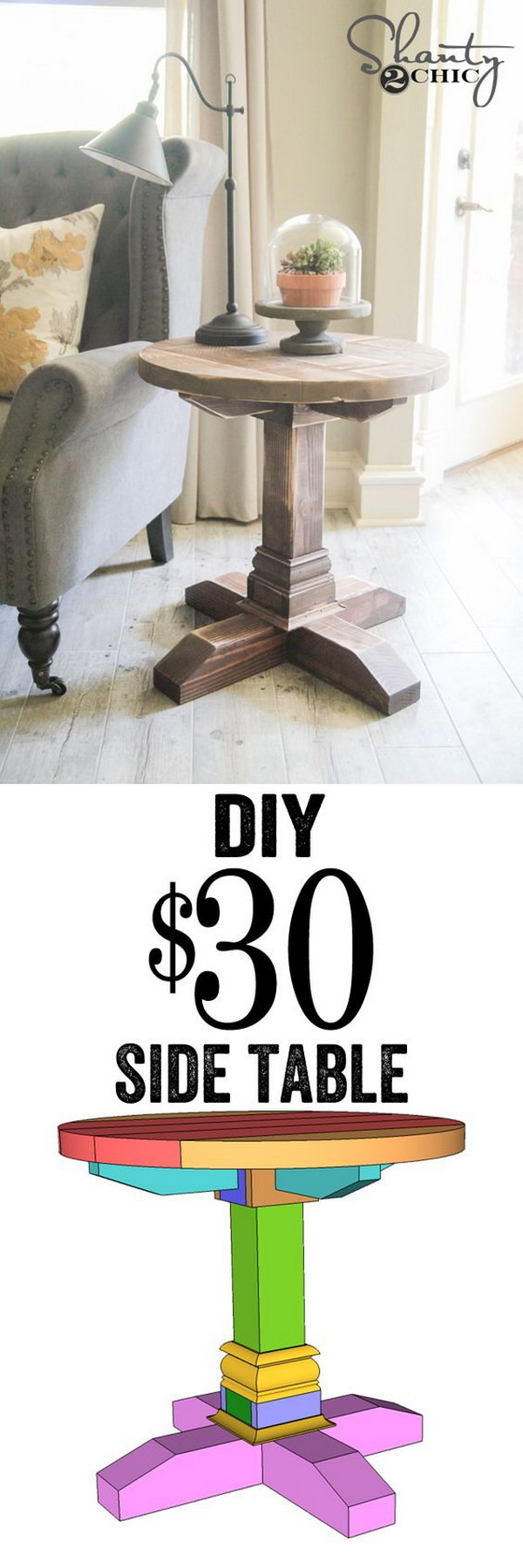 Best ideas about DIY Round End Table
. Save or Pin 25 DIY Side Table Ideas With Lots of Tutorials 2017 Now.