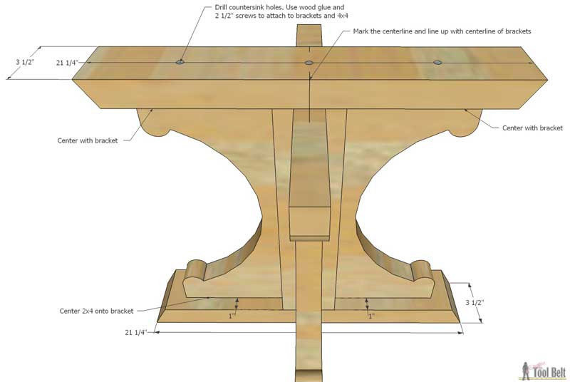 Best ideas about DIY Round Table Base
. Save or Pin Farmhouse Style Round Pedestal Table Her Tool Belt Now.