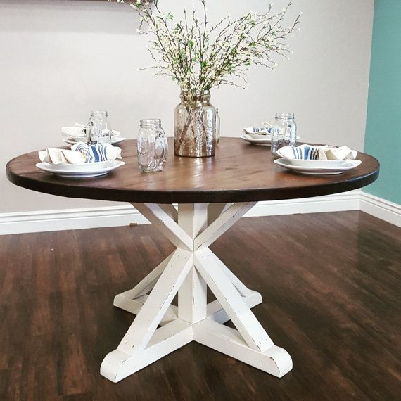 Best ideas about DIY Round Table Top Ideas
. Save or Pin stunning handmade rustic round farmhouse table by Now.