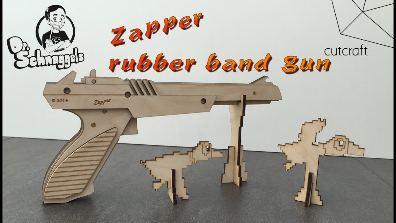 Best ideas about DIY Rubber Band Gun
. Save or Pin Zapper rubber band gun DIY set powered by cutcraft Now.