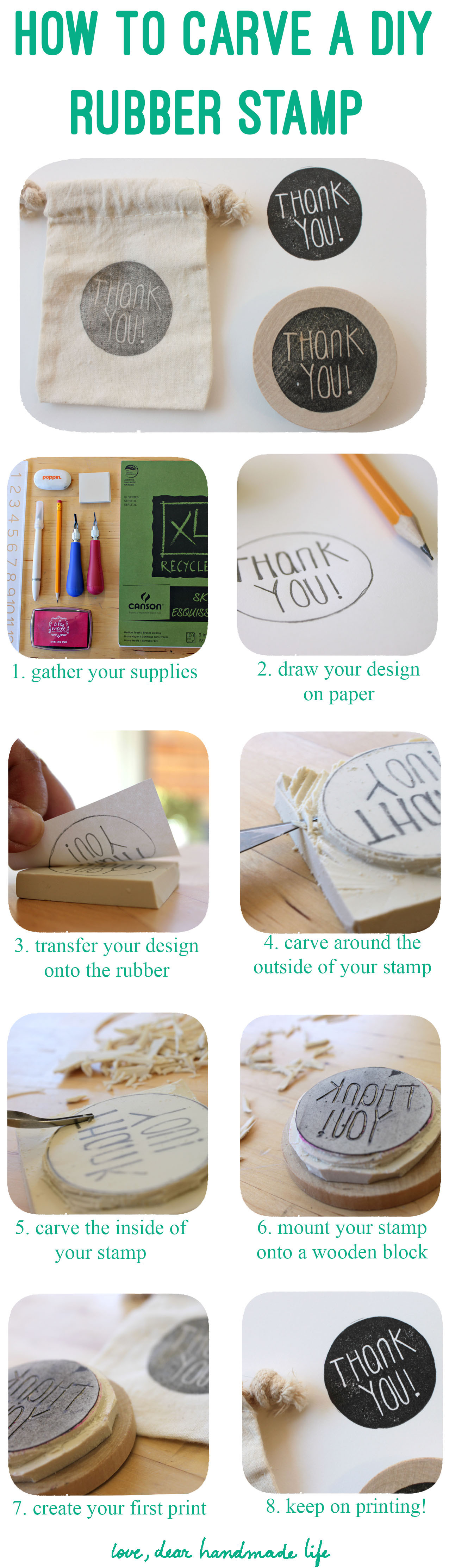 Best ideas about DIY Rubber Stamp
. Save or Pin How To Make a DIY Carved Rubber Stamp Dear Handmade Life Now.