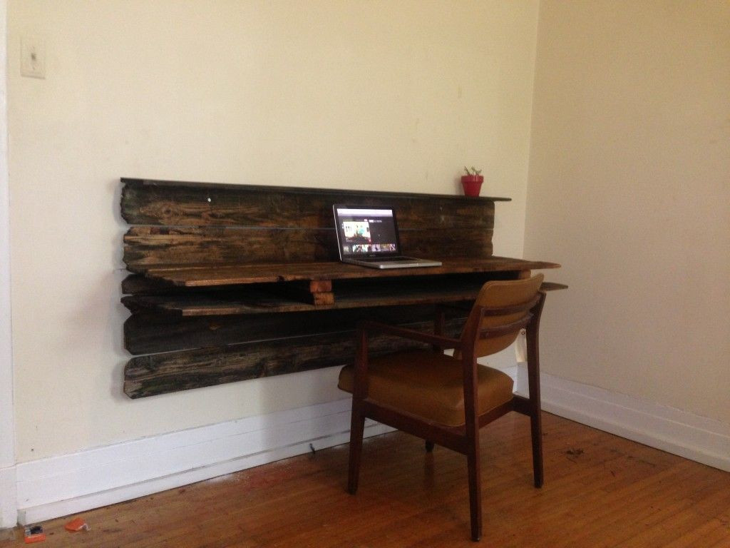 Best ideas about DIY Rustic Desk
. Save or Pin Rustic floating desk and chair Now.