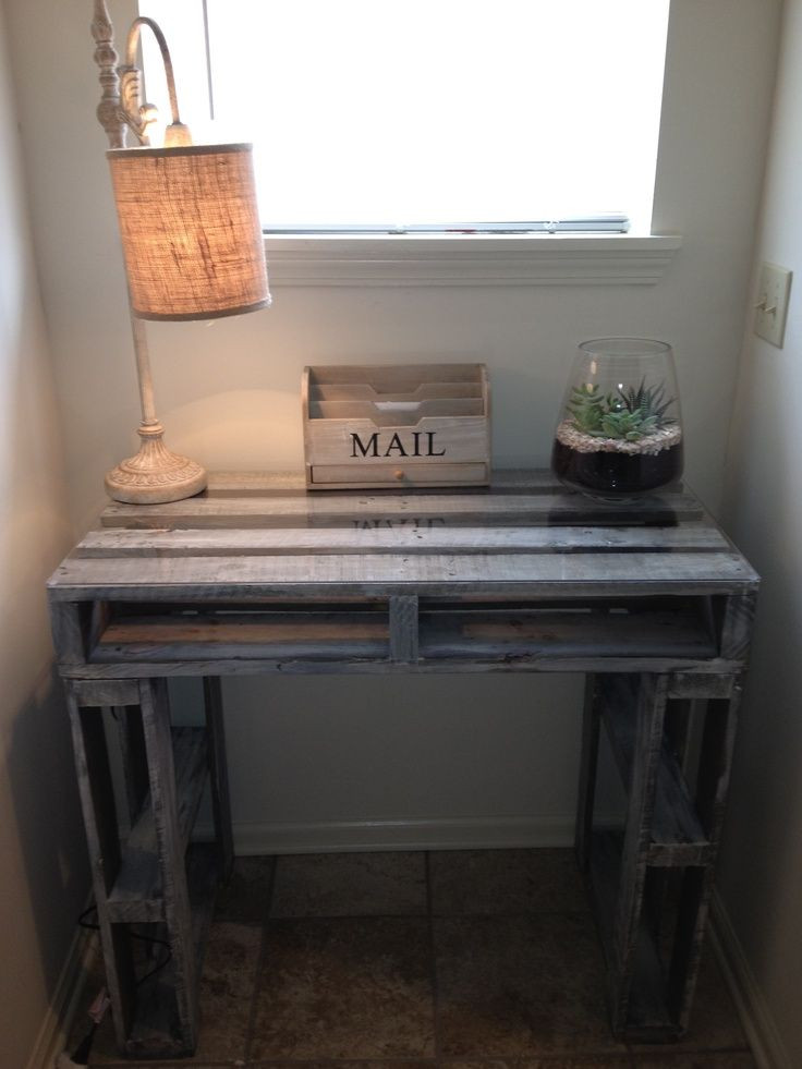 Best ideas about DIY Rustic Desk
. Save or Pin Rustic grey pallet puter desk Now.