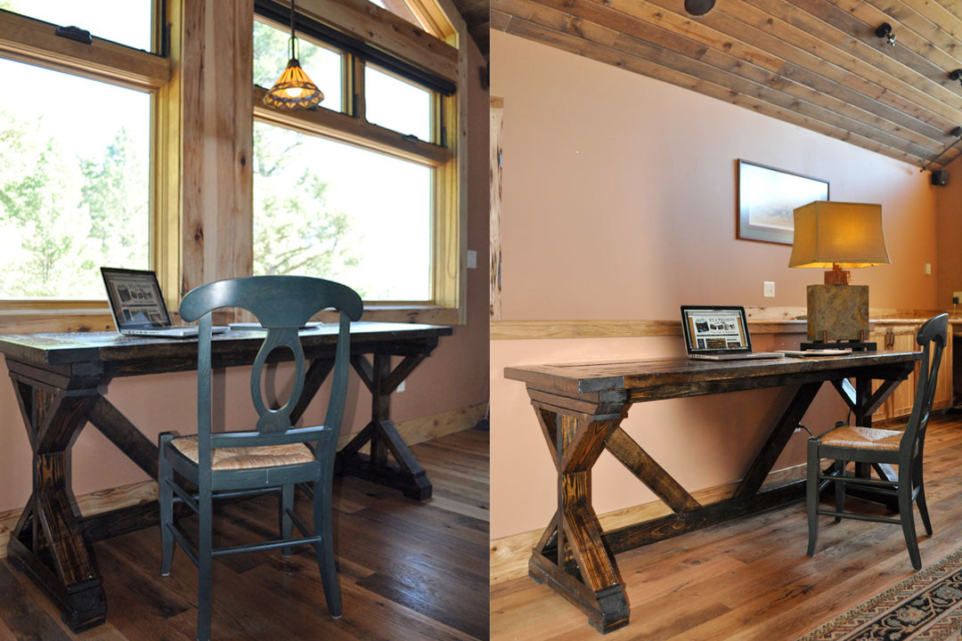 Best ideas about DIY Rustic Desk
. Save or Pin Learn how to build a desk with x supports and I beams for Now.