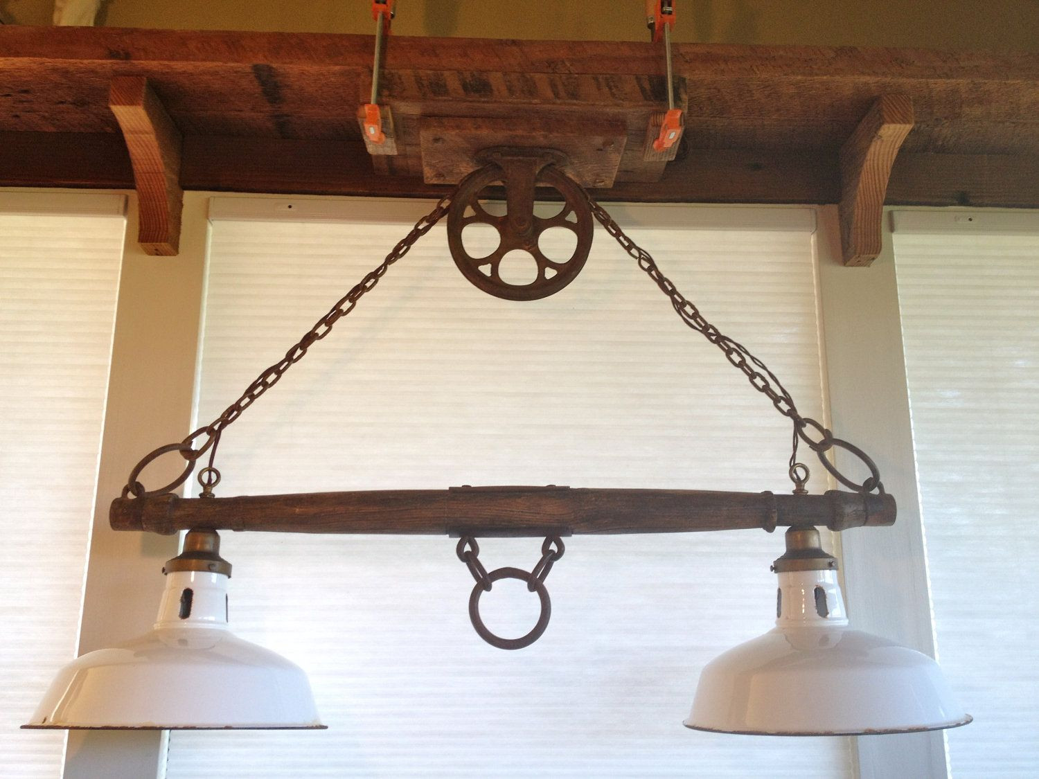 Best ideas about DIY Rustic Light Fixtures
. Save or Pin Yoke pulley light Andy Now.