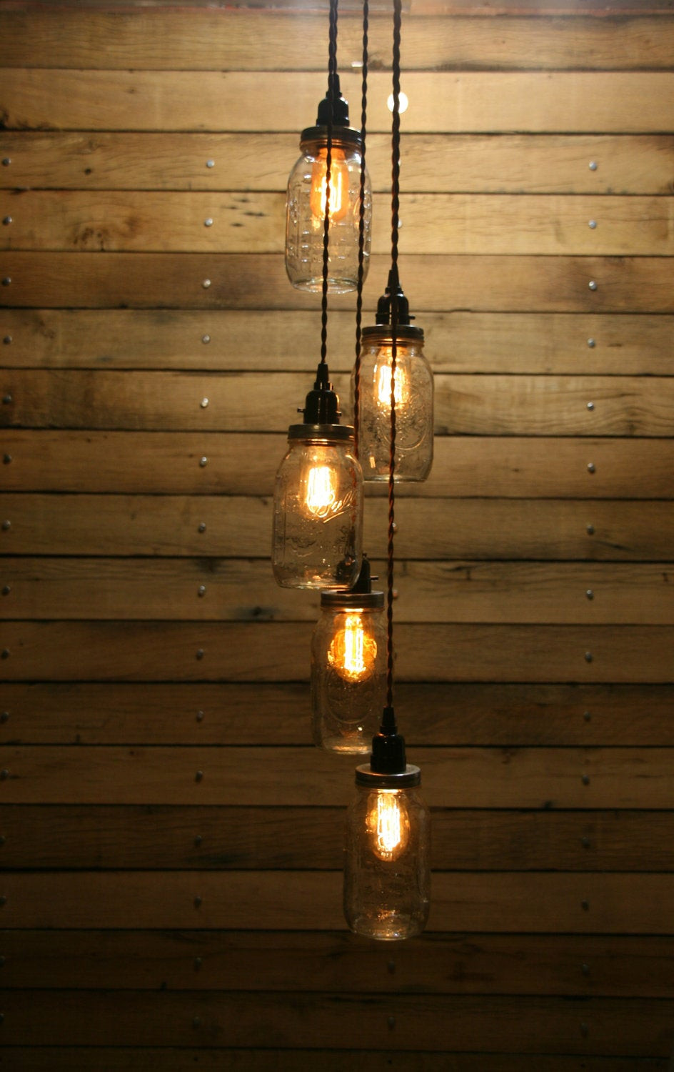 Best ideas about DIY Rustic Lighting
. Save or Pin DIY 5 Jar Pendant Light Mason Jar Chandelier by Now.