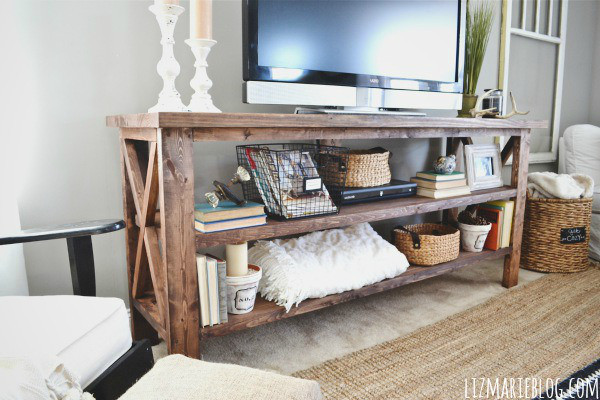 Best ideas about DIY Rustic Tv Stand
. Save or Pin DIY Rustic X Base Console Table The Chronicles of Home Now.