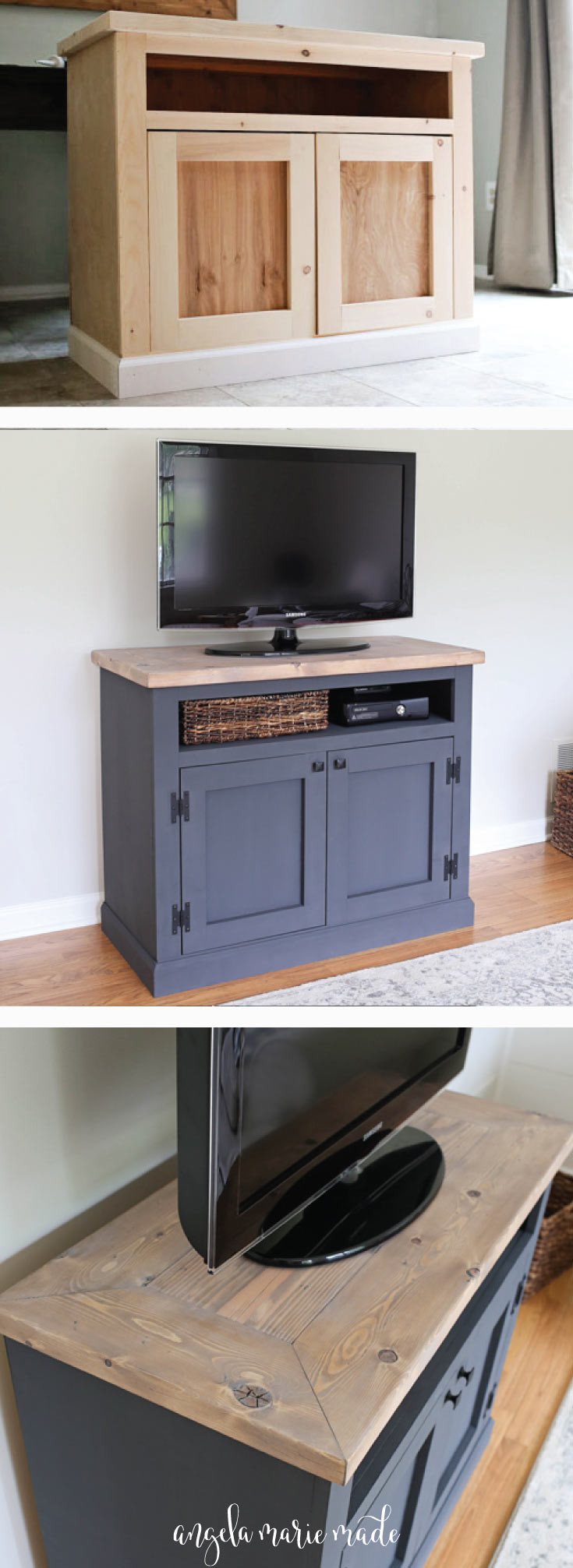 Best ideas about DIY Rustic Tv Stand
. Save or Pin DIY Rustic TV Stand Media Console pin1a Angela Marie Made Now.